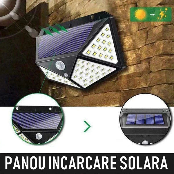 Mega Pachet: 10 Lampi Solare 100 LED – Lumina Puternica, ZERO Costuri!