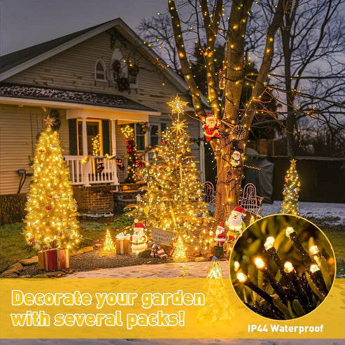 1+1 GRATIS: Instalatie De Craciun Tip Rola, 8 Jocuri De Lumini, LED-uri Mari, Rezistenta La Vreme Rea, Alimentare 220V, Interior/ Exterior