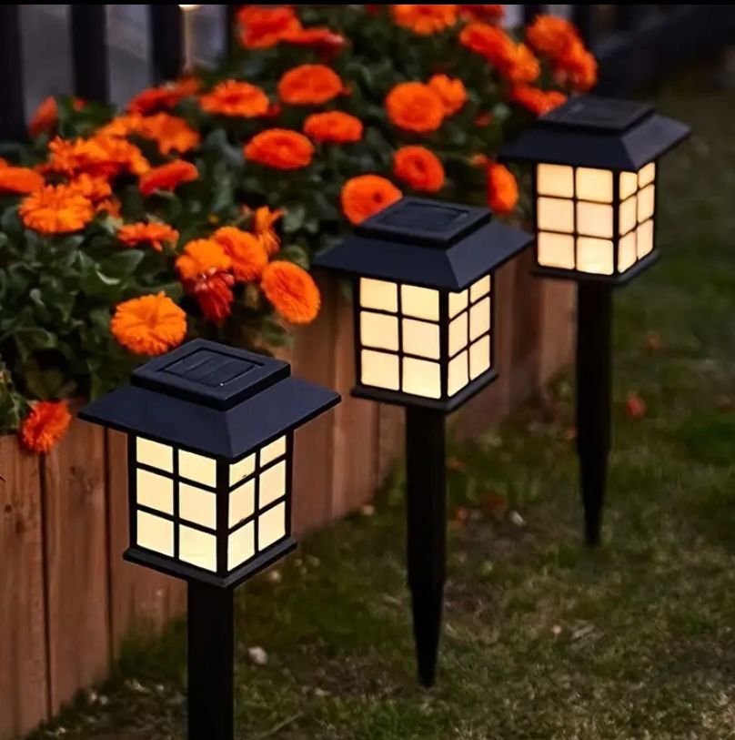 Set 6 Lampi Solare De Gradina Cu Iluminare Automata Pana La 10 Ore