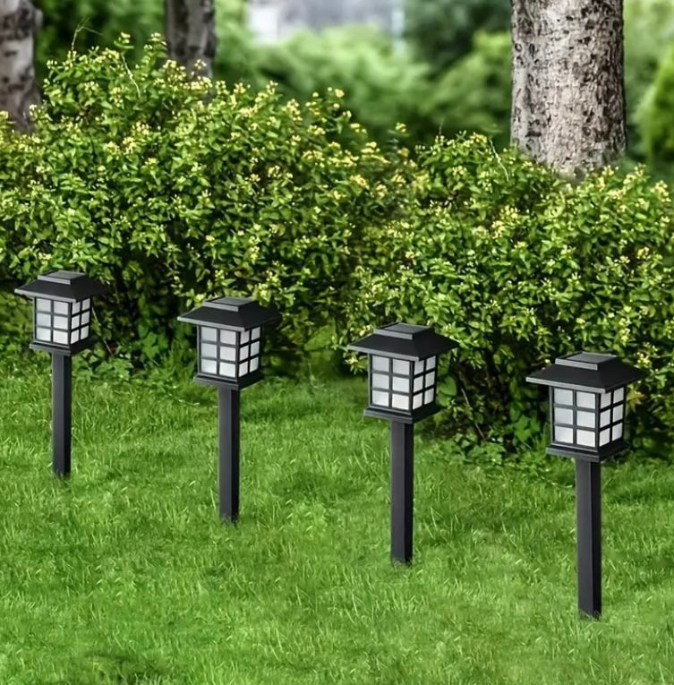 Set 6 Lampi Solare De Gradina Cu Iluminare Automata Pana La 10 Ore