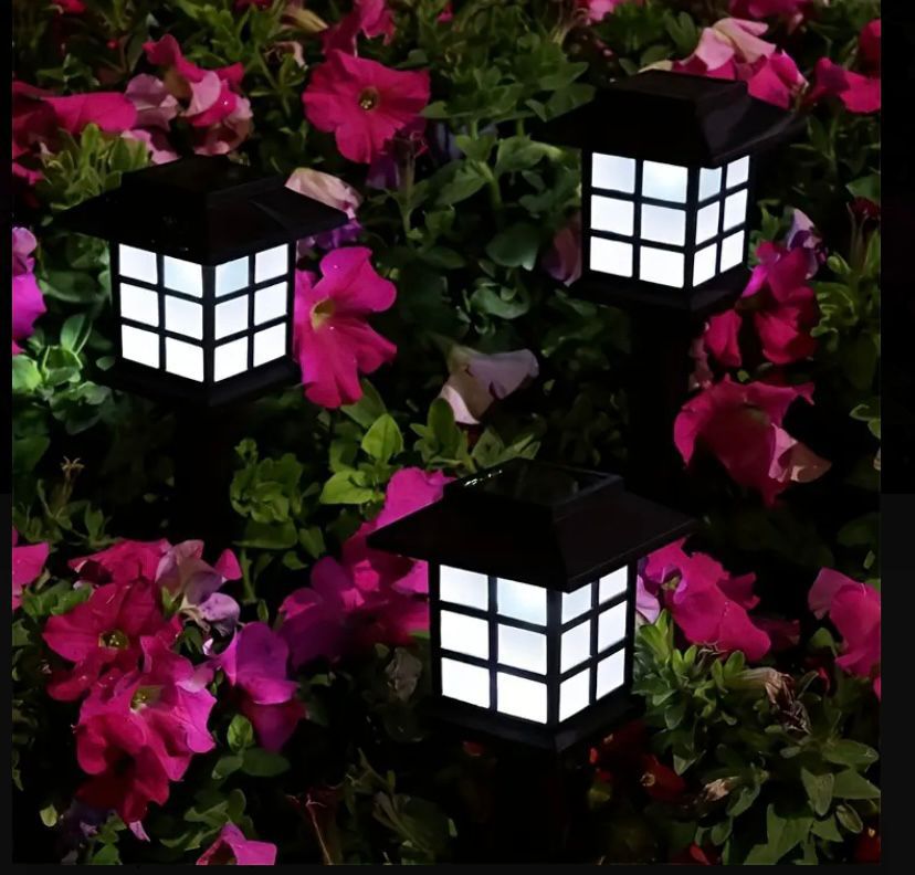 Set 6 Lampi Solare De Gradina Cu Iluminare Automata Pana La 10 Ore
