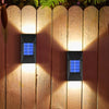 Set 2 Lampi Solare De Perete, 6 LED-uri Puternice si Senzor Crepuscular, Rezistente la Intemperii