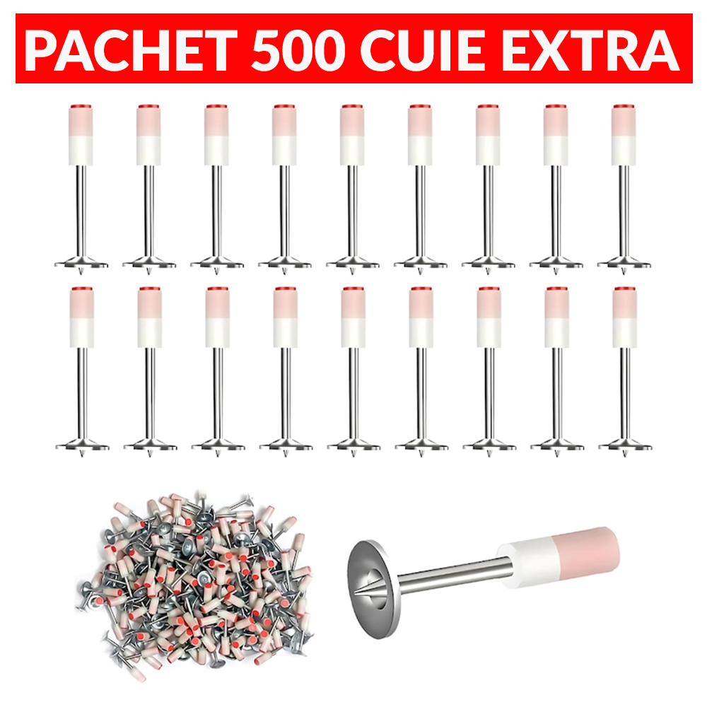 Pachet 500 cuie EXTRA pentru pistol manual