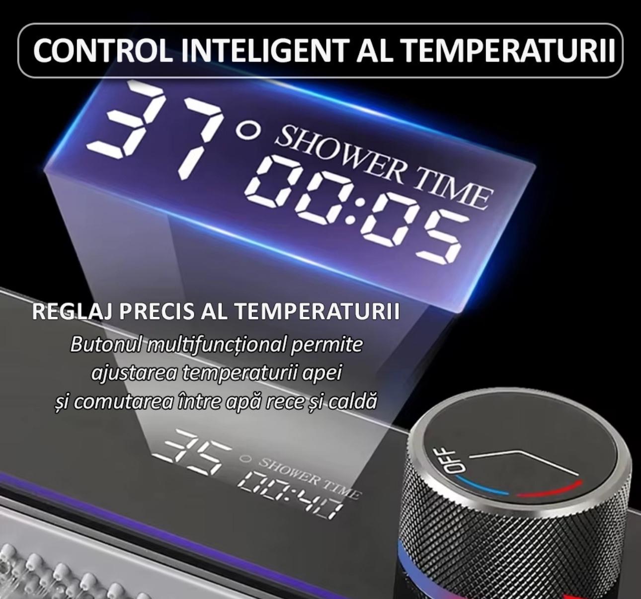 Chiuveta Premium 14 In 1 Cu Display Digital, Lumina Ambientala, Rola De Apa, Cascada, Baterie Extensibila Cu 3 Functii, Dozator De Detergent, Spalator De Pahare, Tocator, Din Otel Inoxidabil Anti-Zgarieturi