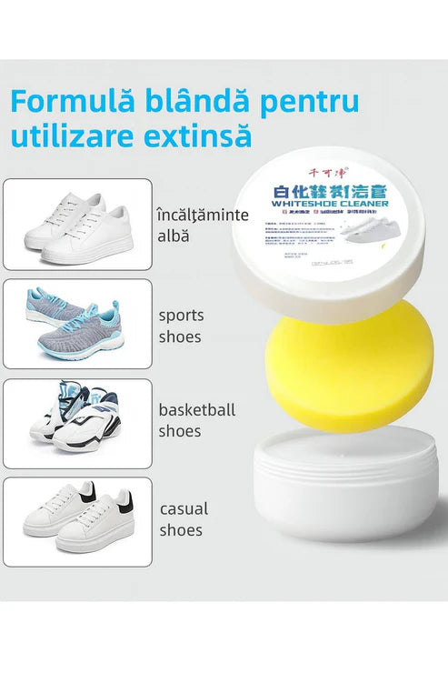 2+2 Gratis Crema Magica Multifunctionala De Curatare Pantofi Albi Si Alte Suprafete Fara Apa Cu Rezultate Imediate