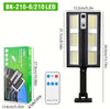 1+1 GRATIS Lampa Solara Puterinca LED 210  Cu  Senzor De Miscare Si Telecomanda Iluminare Puternica, Fara Facturi La Curent