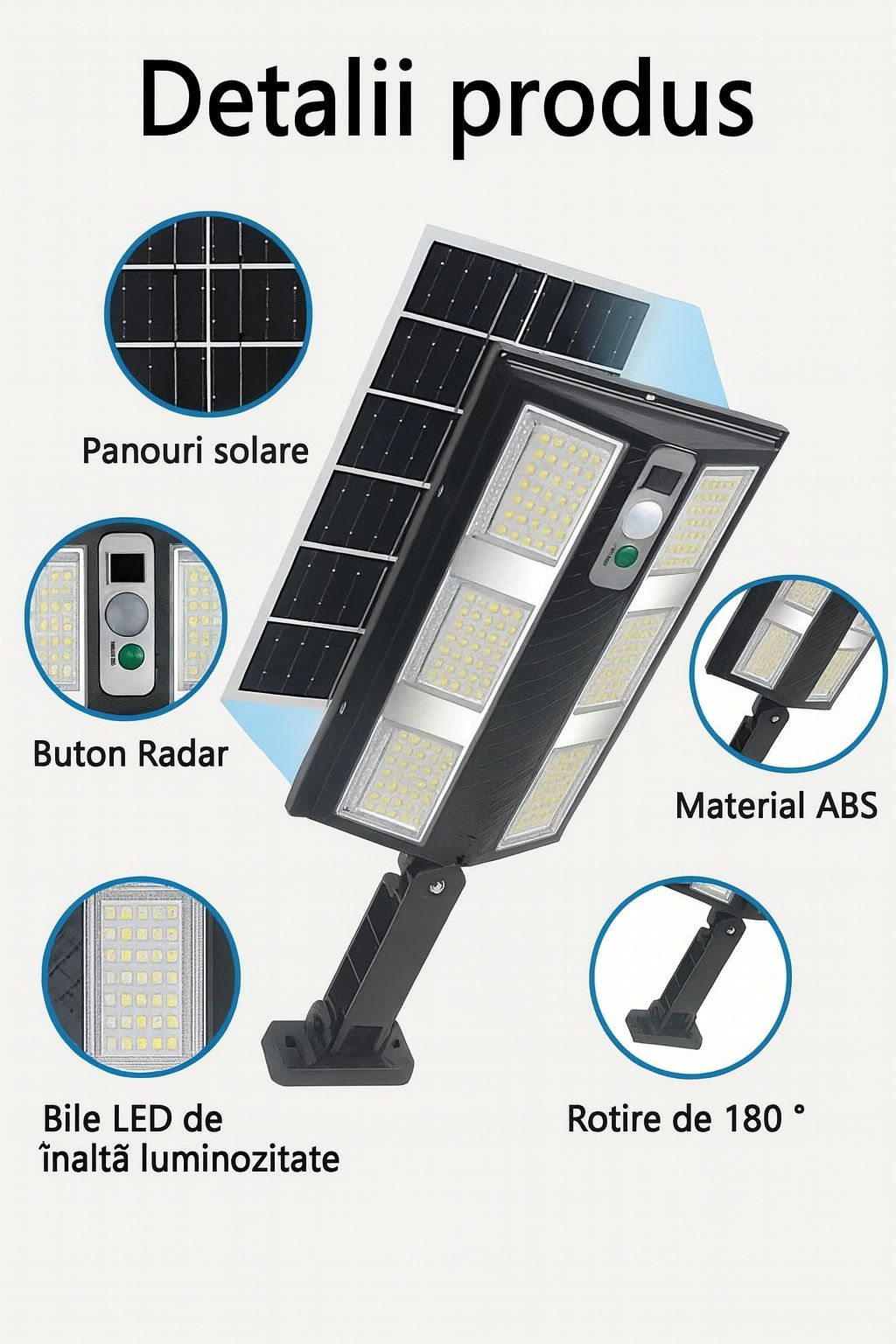 1+1 GRATIS Lampa Solara Puterinca LED 210  Cu  Senzor De Miscare Si Telecomanda Iluminare Puternica, Fara Facturi La Curent