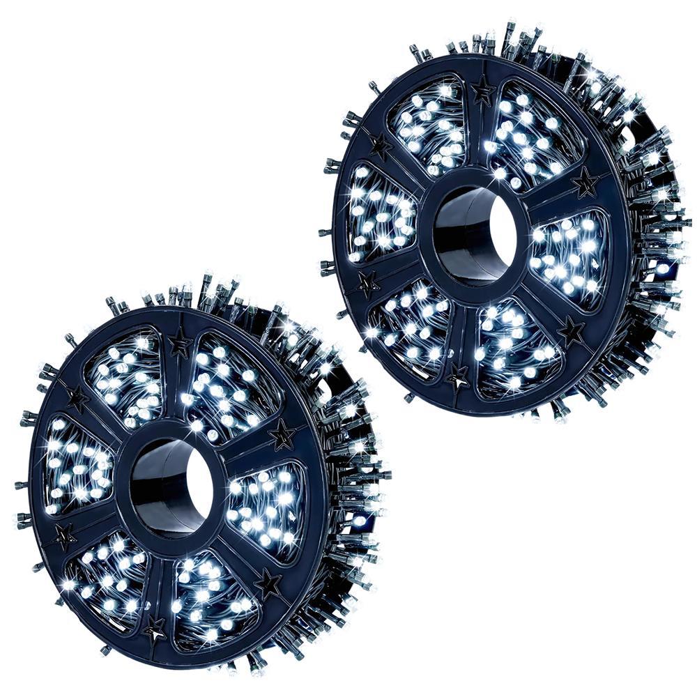 1+1 GRATIS: Instalatie De Craciun Tip Rola, 8 Jocuri De Lumini, LED-uri Mari, Rezistenta La Vreme Rea, Alimentare 220V, Interior/ Exterior