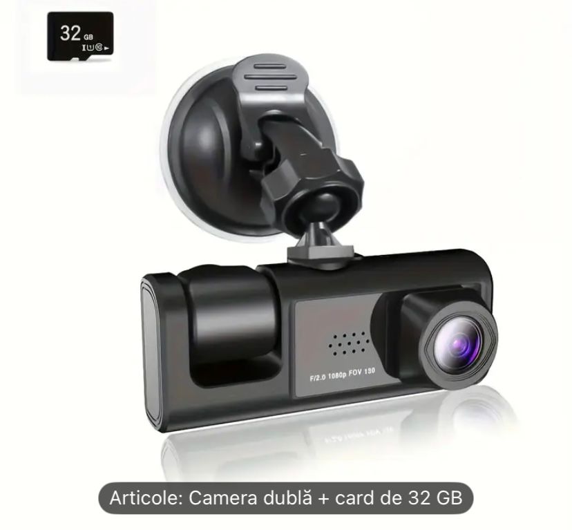 Camera Auto BLACK BOX – Siguranta, Claritate si Supraveghere Completa!🎁 CADOU: Card microSD 32GB inclus în pachet