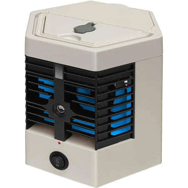 1+1 GRATIS: Mini Aer-Conditionat Portabil, 2 Moduri De Functionare, Putere 10W, Incarcare USB