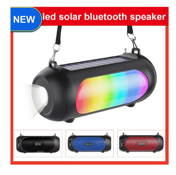 Boxa Conexiune Bluetooth, Radio FM, Cu Lanterna si Lumini RGB, Suport Card si USB + Cablu Antifurt Bicicleta CADOU