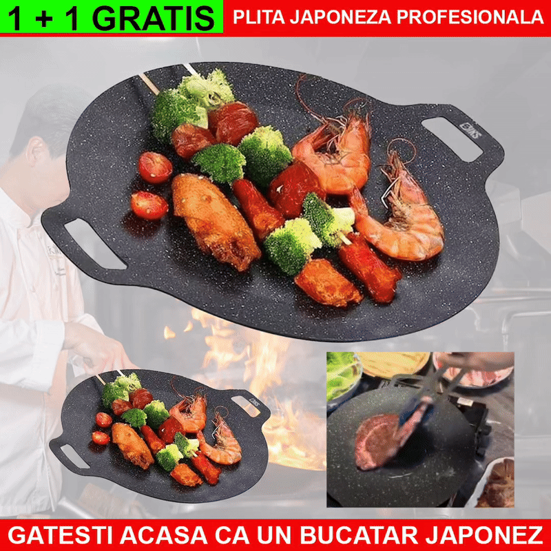1+1 GRATIS: Plita Japoneaza Antiaderenta ,Rezistenta In Timp