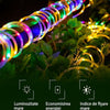 1+1 GRATIS: Instalatie de Craciun Tip Furtun Luminos, Lungime 10 Metri, 8 Moduri de Iluminare, Sectionabila, 220V, Controler Inclus, Lumina Multicolor