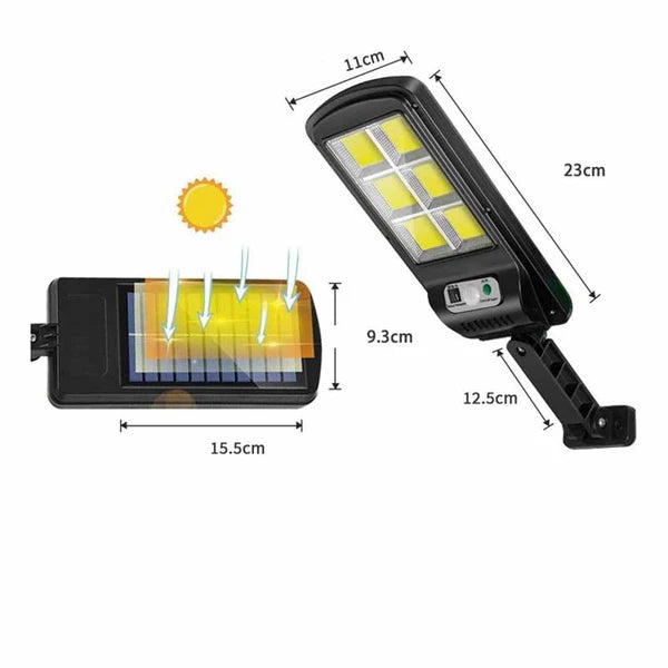 Set De 3 Lampi Solare, Cu Senzor De Miscare SI Telecomanda, 300W + CADOU Dus Solar 20 Litri