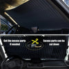 1+1 GRATIS: Parasolar Auto Tip Acordeon, Universal, Retractabil, Cu Fixare Prin Ventuze, 65 cm