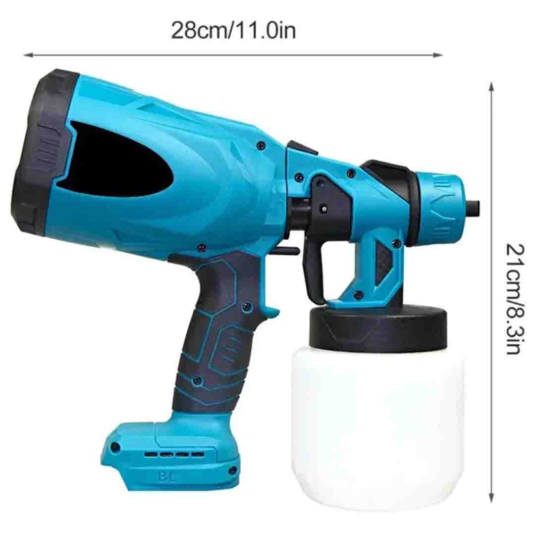 PISTOL DE VOPSIT, 2 ACUMULATORI DE 24V, REZERVOR 800ML, 650ML/MIN +TRUSA DEPOZITARE