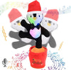 Pinguinul Poc-Jucarie Interactiva Cu Model De Craciun, Canta, Vorbeste, Danseaza Si Imita Tot Ce Spui