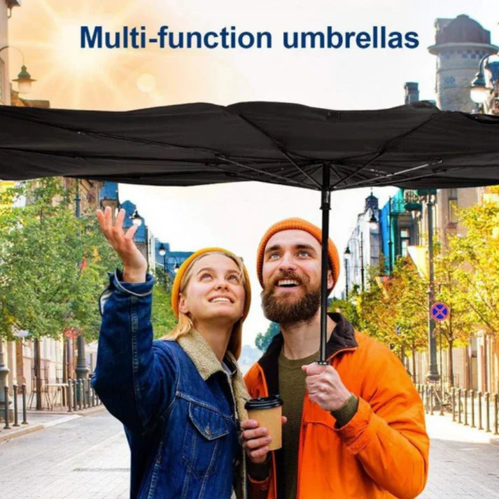 1+1 GRATIS: Parasolar Pliabil Tip Umbrela Pentru Masina, Fixare De Usile Masinii, 125 cm x 65 cm