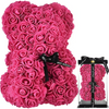 CADOU de Valentine's Day: Ursulet din trandafiri de sapun in cutie cadou, Inaltime 25cm