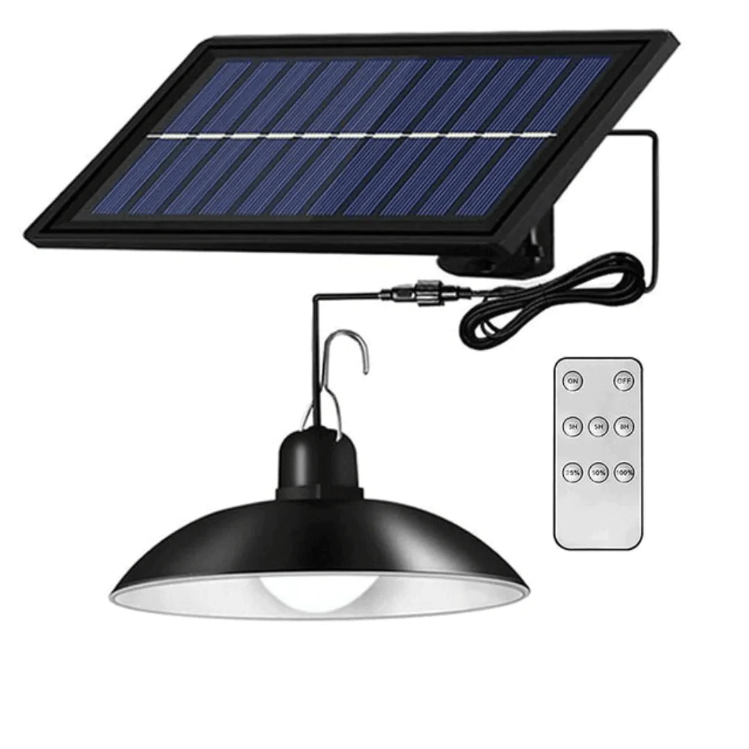 Lampa solara suspendata, cu panou incarcare solara si telecomanda de control